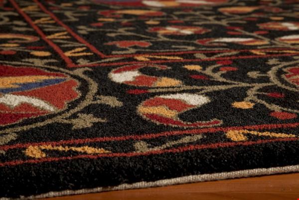 Momeni Habitat (HABITHB-08BLK3656) Rectangle 0'6" x 3'6" Area Rug