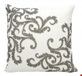 Nourison Luminescence Beaded Corner Scroll 20"x20" Pillow 798019034016