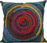 Nourison Fantasia Woven Circles 17"x17" Pillow 798019010676
