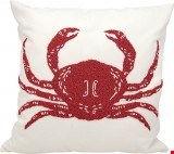 Nourison Outdoor Beaded Crab 18"x18" Pillow 798019027407