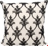 Nourison Luminescence Silver Fleur De Lis' 18"x18" Pillow 798019030384