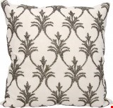 Nourison Luminescence Silver Fleur De Lis' 18"x18" Pillow 798019030100