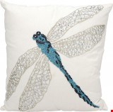 Nourison Outdoor Beaded Dragonfly 18"x18" Pillow 798019025571