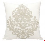 Nourison Luminescence Beaded Damask 18"x18" Pillow 798019027926
