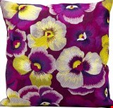 Nourison Kathy Ireland Pillow Pansies 18"x18" Pillow 798019009229