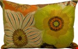 Nourison Kathy Ireland Pillow Citron Flowers 14"x20" Pillow 798019009342