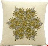 Nourison Luminescence Beaded Snowflake 16"x16" Pillow 798019011734