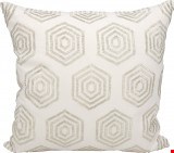 Nourison Kathy Ireland Pillow Beaded Hexagon 18"x18" Pillow 798019026479