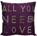 Nourison Luminescence All you need is love 18"x18" Pillow 798019025748