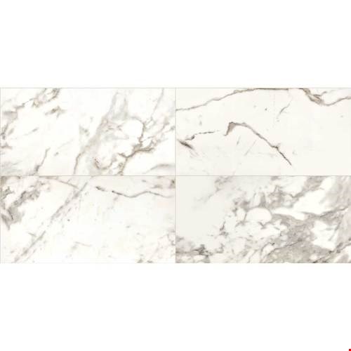 Daltile Marble Attache: Calacatta 12" x 24" Satin Colorbody Porcelain Tile MA8712241P
