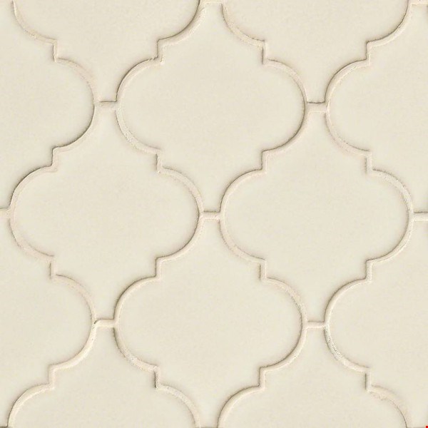MS International Highland Park Arabesque Ceramic Mosaic: Antique White SMOT-PT-AW-ARABESQ