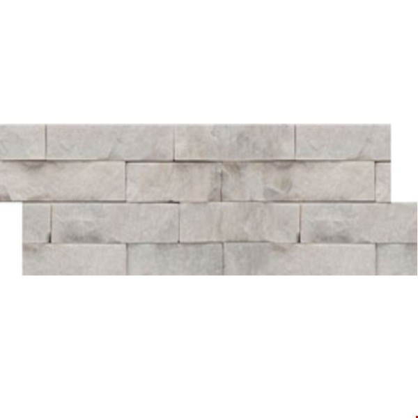 Emser Quartzite Stacked Stone Corner Ledger Panel Set 6" x 24" White Quartzite Wall Tile : S05SL86WT0CRNSET