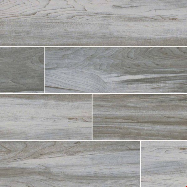 MS International Carolina Timber: White 6" x 24" Ceramic Tile NCARTIMWHI6X24