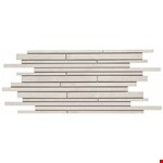 Off White 12" Porcelain Random Linear Mosaic DL25RANDMS1P