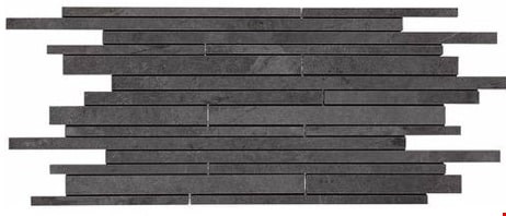 Daltile Delegate: Dark Grey 12" x 24" Porcelain Random Linear Mosaic DL27RANDMS1P