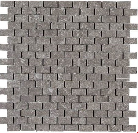 Daltile Diplomacy: Medium Grey 12" x 12" Unpolished Brick Joint Mosaic DP02581BJMS1P