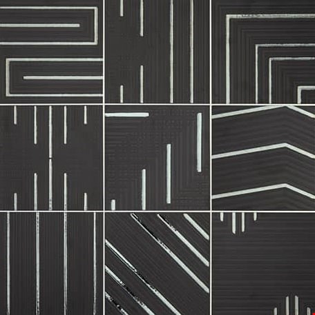 Daltile Geometric Fusion: Obsidian 8" x 8" Porcelain Wall Tile GF0288DECO1P