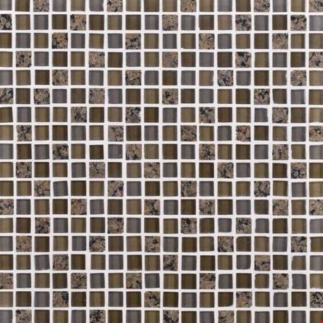 Daltile Granite Radiance: Tropical Brown Blend 12" x 12" Glass Straight Joint Mosaic GR635858MS1P