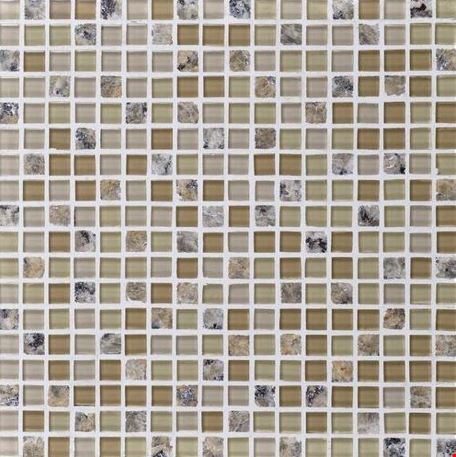 Daltile Granite Radiance: New Venetian Gold Blend 12" x 12" Glass Straight Joint Mosaic GR645858MS1P