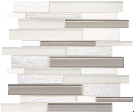 Daltile Idyllic Blends: Tranquil Snow 14" x 12" Multi-Finish Random Linear Mosaic IB01LNRANMS1U