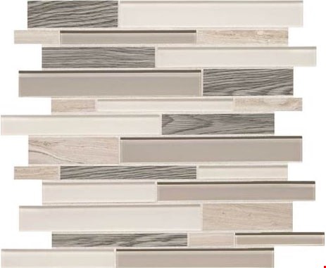 Daltile Idyllic Blends: Serene Storm 14" x 12" Multi-Finish Random Linear Mosaic IB04LNRANMS1U
