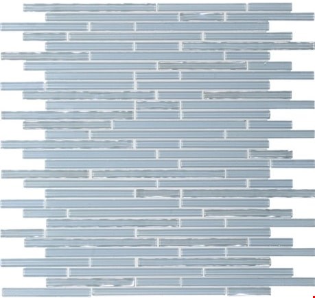 Daltile Opulence: Aquamarine 13" x 13" Random Linear Glass Mosaic OP0238RANDMS1P