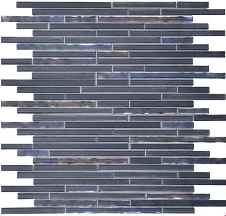 Daltile Opulence: Indigo 13" x 13" Random Linear Glass Mosaic OP0338RANDMS1P