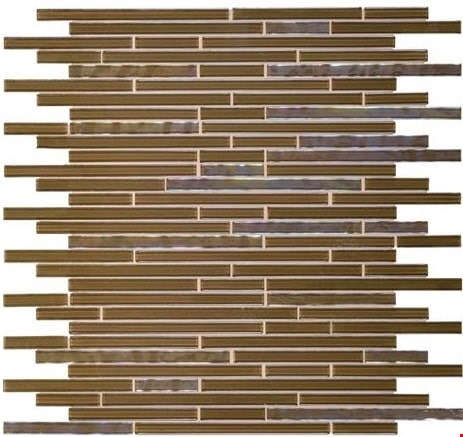 Daltile Opulence: Amber 13" x 13" Random Linear Glass Mosaic OP0938RANDMS1P