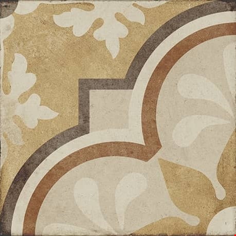 Daltile Quartetto: Warm Grande Fiore 8" x 8" Porcelain Tile QU1288GRANDE1P