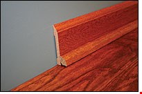 American Forest Pioneer Spirit:  Wall Base Hand-Scraped Bronzed Maple - 96" Long