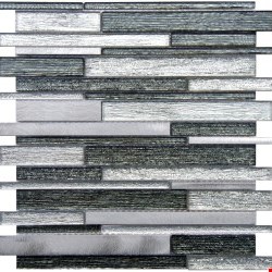 Glass Tile & Stone Metallic Fabric Brick Series Mosaic 12