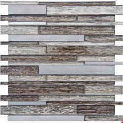 Glass Tile & Stone Metallic Fabric Brick Series Mosaic 12