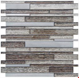Glass Tile & Stone Metallic Fabric Brick Series Mosaic 12" x 12" : AL4103