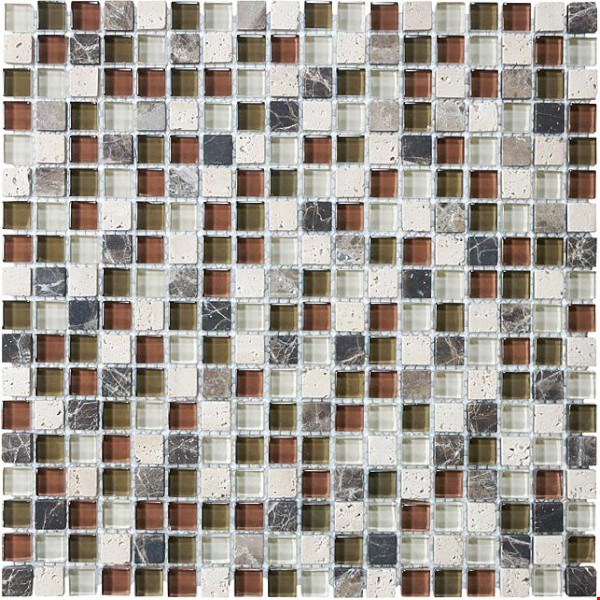Anatolia Bliss Glass Stone Blend Mosaic 5/8" x 5/8" : Cabernet 35-005
