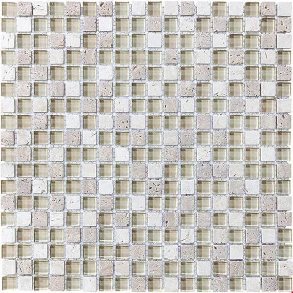 Anatolia Bliss Glass Stone Blend Mosaic 5/8" x 5/8" : Creme Brulee 35-006