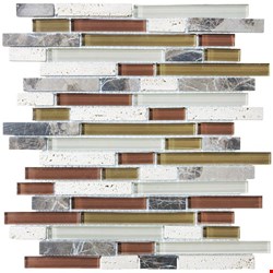 Anatolia Bliss Glass Stone Blend Linear Mosaic 5/8