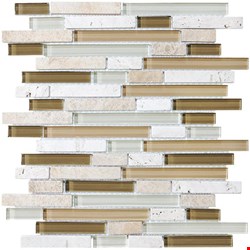Anatolia Bliss Glass Stone Blend Linear Mosaic 5/8