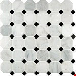 Arabescato Carrara 2" Octagon Honed Mosaic SMOT-ARA-2OCT