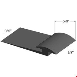 Johnsonite Slim Line Transition SLT-20-B - Charcoal