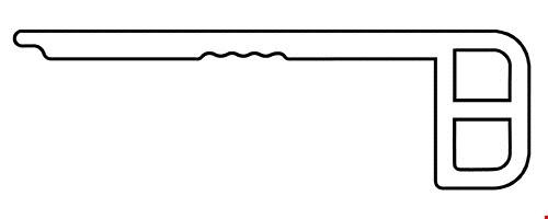 MetroFlor Inception 120: Flush Stair Nose Mercury Luxury Vinyl Plank - 94" Long