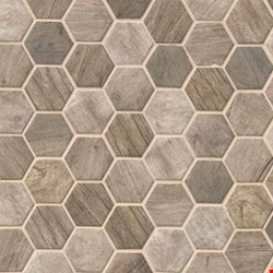 MS International Driftwood Hexagon Mosaic 12