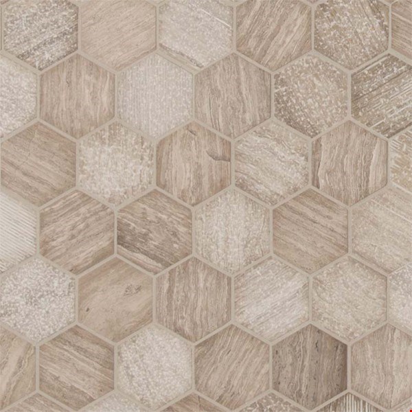 MS International Honey Comb 2" Hexagon Mosaic 12" x 12" : SMOT-HONCOM-2HEX