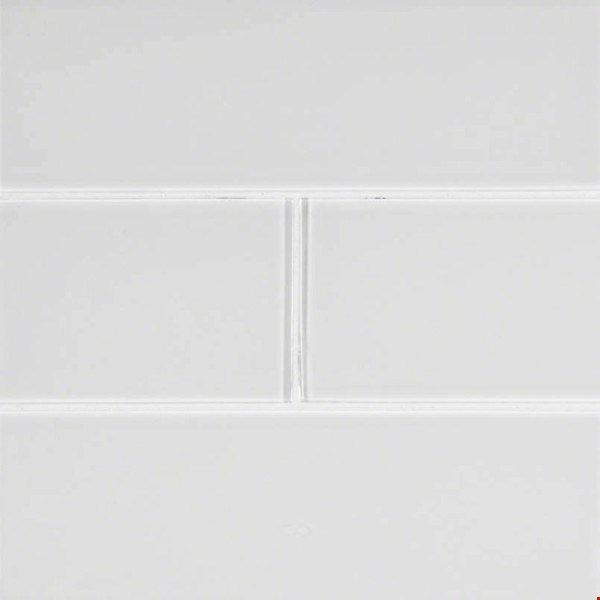 MS International Ice 4" x 12" Subway Glass Tile: SMOT-GL-T-IC4X12