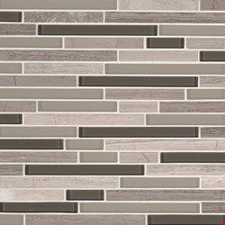 MS International Modello Grigio Interlocking Mosaic 12