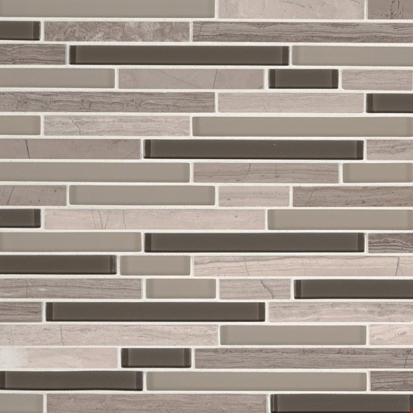 MS International Modello Grigio Interlocking Mosaic 12" x 12" : SMOT-SGLSIL-MODGRI6MM