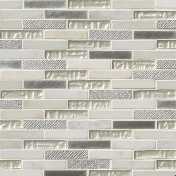 MS International Ocean Crest Brick Mosaic 12" x 12" : SMOT-SGLSMT-OC8MM