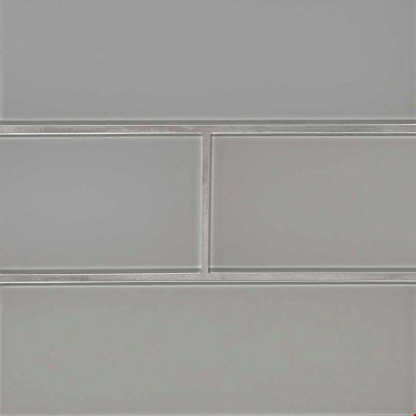 MS International Oyster Gray 4" x 12" Glass Tile: SMOT-GL-T-OYGR412