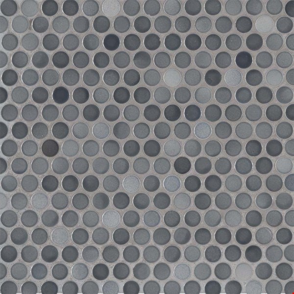 MS International Penny Round Grigio Mix Mosaic 12" x 12" : SMOT-PT-PENRD-GRIMIX