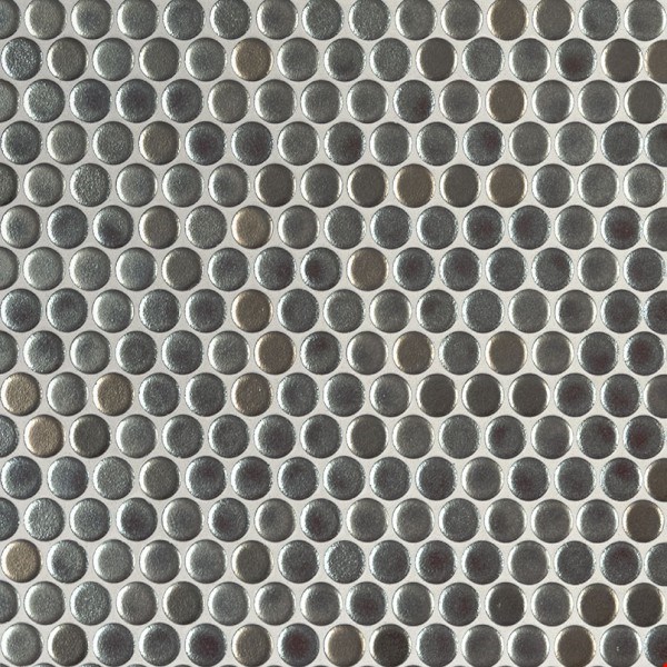 MS International Penny Round Metallico Mosaic 12" x 12" : SMOT-PT-PENRD-METAL