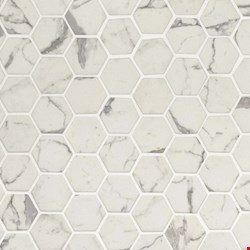 MS International Statuario Celano Hexagon Mosaic 12